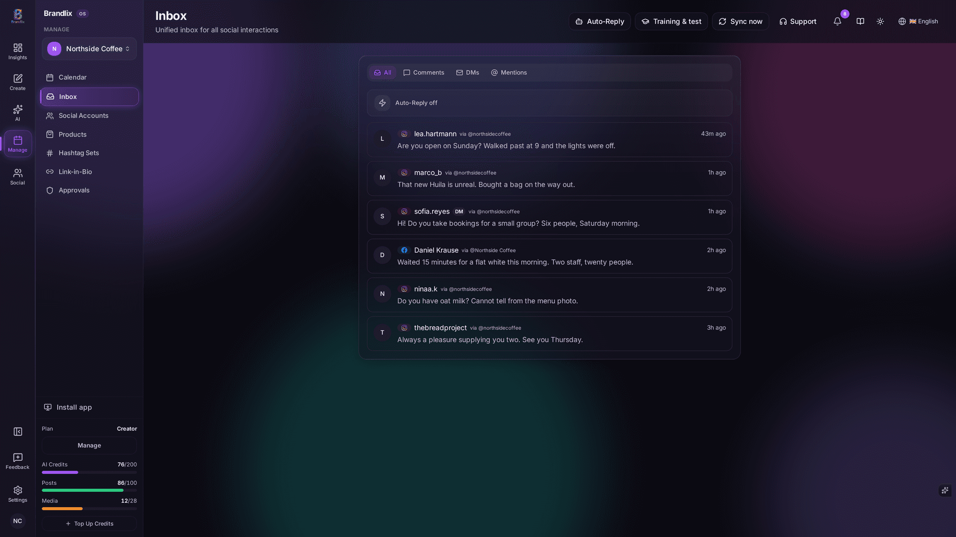 Brandlix Unified inbox