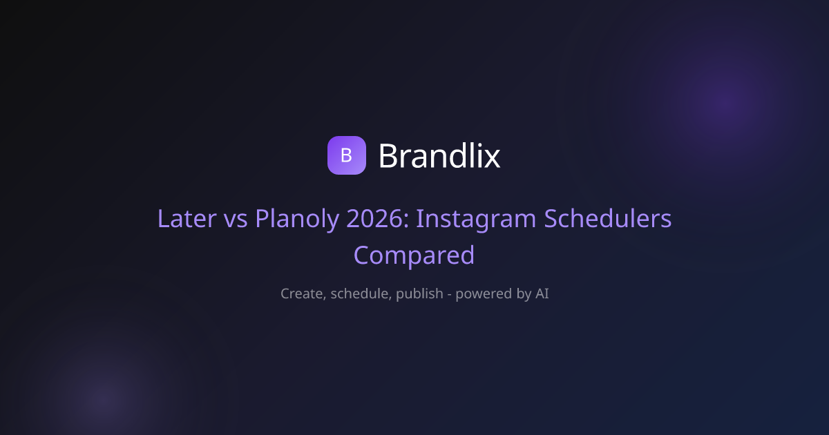 Later vs Planoly 2026: Instagram Schedulers Compared